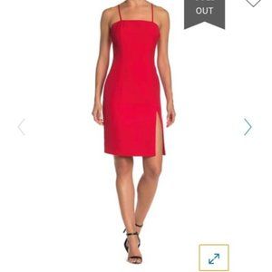 Lumière Lumiere Red Dress with Slit